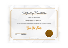 Load image into Gallery viewer, Star Naming certificate Golden Frame